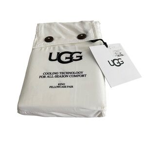 NWT UGG Cooling Technology For All Season Comfort King Pillowcase Set